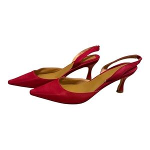 New Jaggar The Label Epoch Slingback Red Kitten Heel size 37 6.5